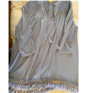 Roberta Roller Rabbit Tunic Blue M Tassels